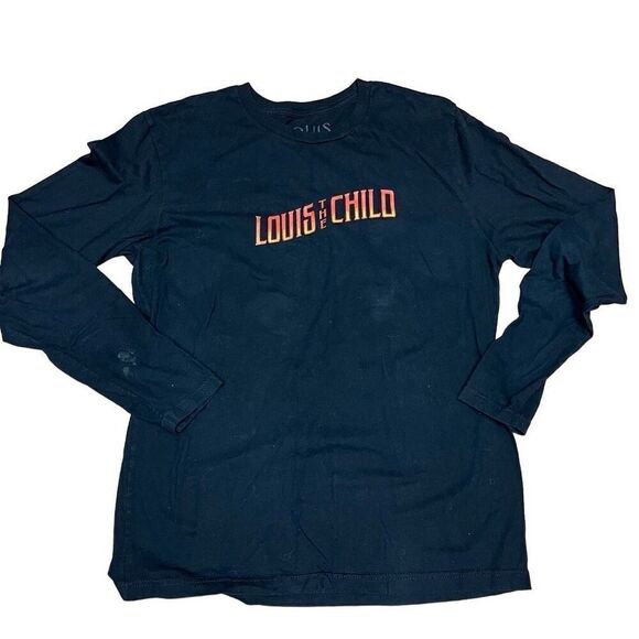Louis The Child Mens Black Cotton Crew Neck Graphic Long Sleeve T-Shirt Large - Picture 2 of 7